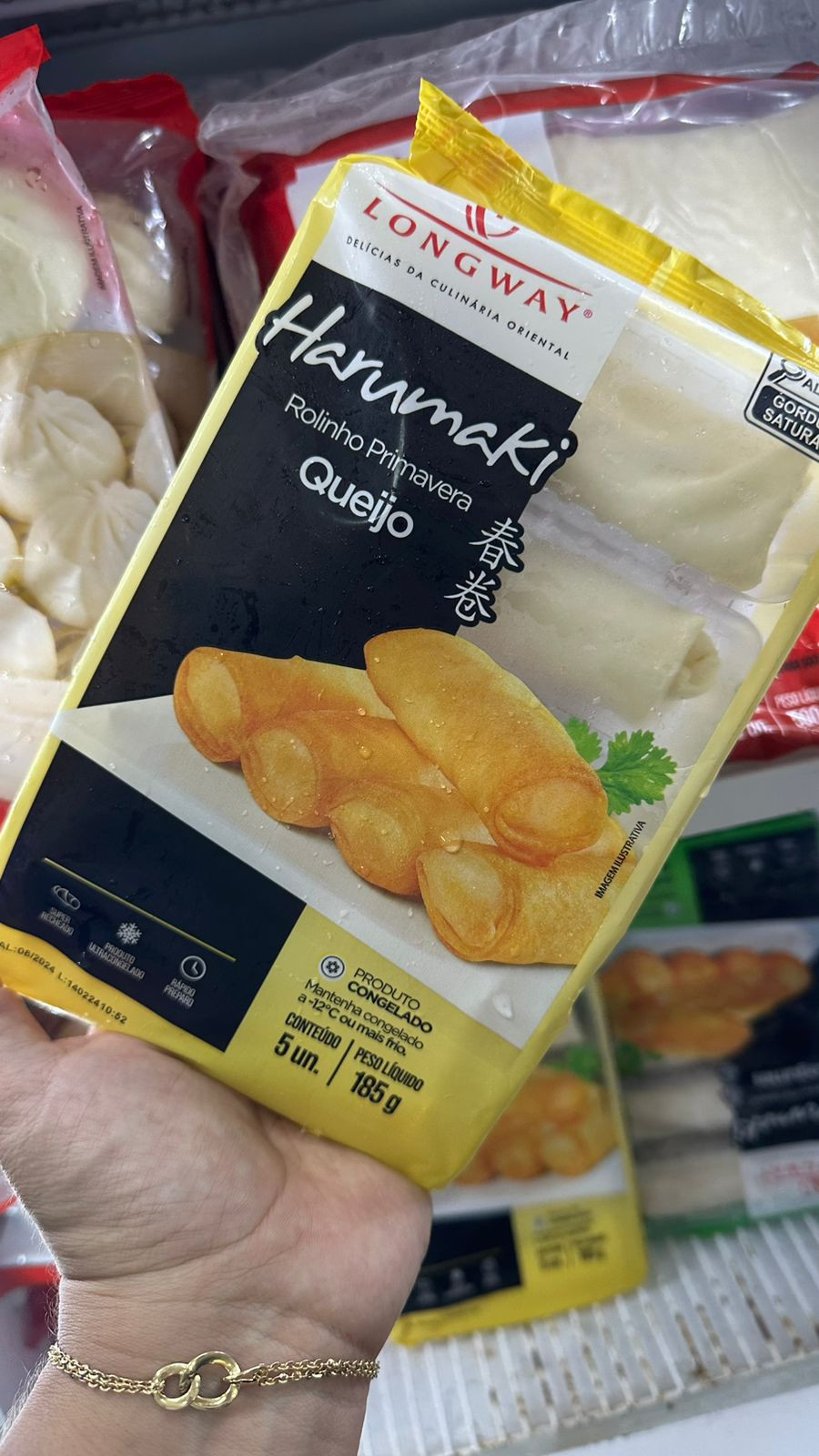 Rolinho primavera queijo (185g)