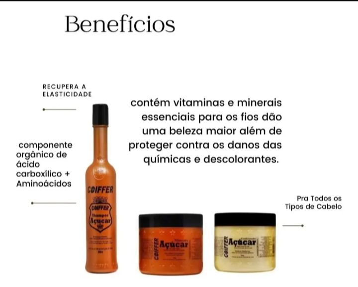 KIT MANUTENÇÃO DE AÇÚCAR COIFFER C/ 3 PROD.