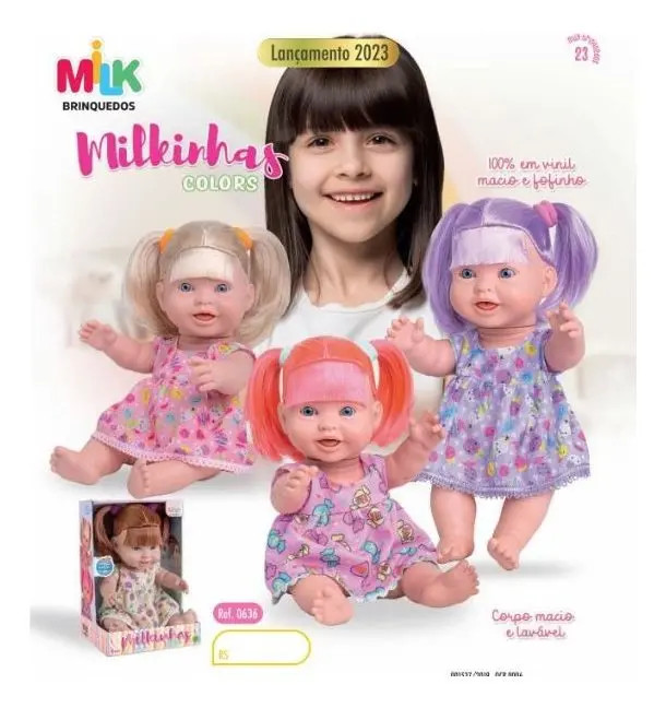 BRINQUEDO BONECA MILKINHAS COLORS 26.5CM