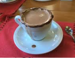 chocolate quente com nutela