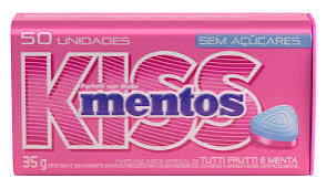Pastilha Mentos Kiss Tutti Fruit e Menta lata 35g