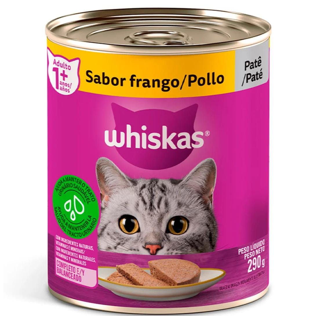 Patê Lata Whiskas Frango 290g