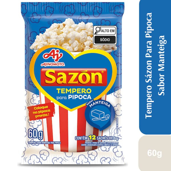 Tempero para Pipoca Sazón Manteiga 60g