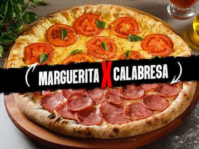 Pizza 1/2 Calabresa 1/2 Marguerita- Grande 35 cm