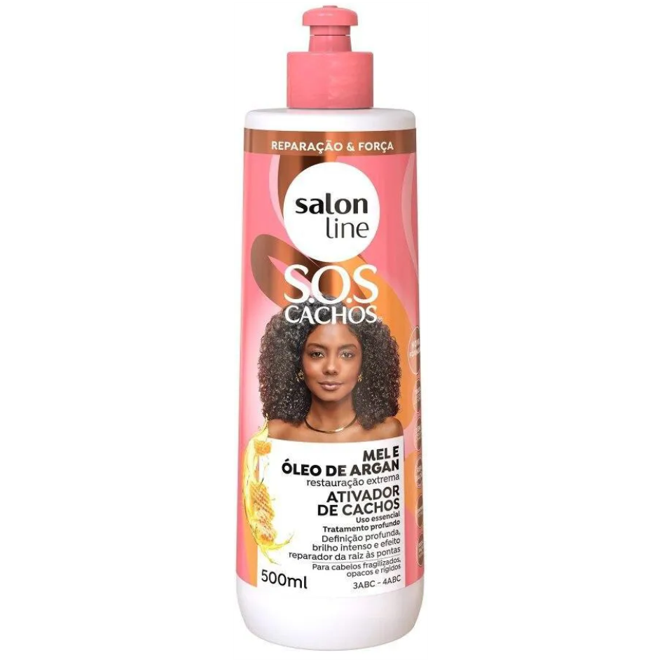 ATIVADOR CACHOS SALON LINE MEL/ OLEO DE ARGAN 500ML