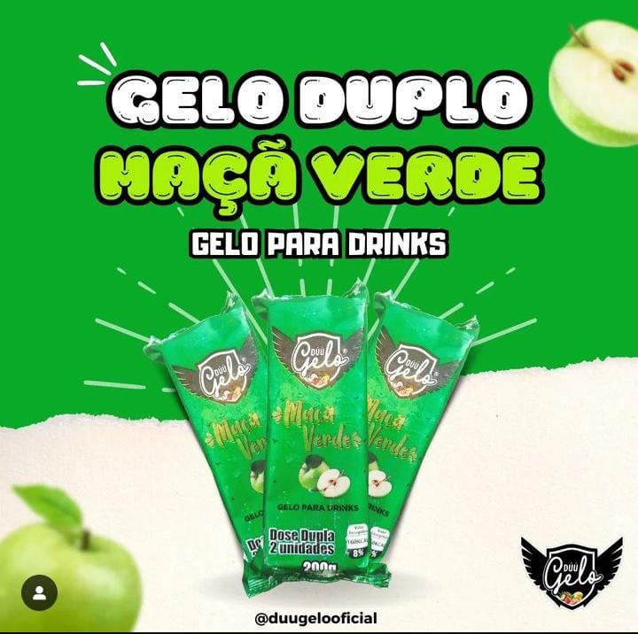 GELO MAÇA VERDE DUU GELO SACHE 200G
