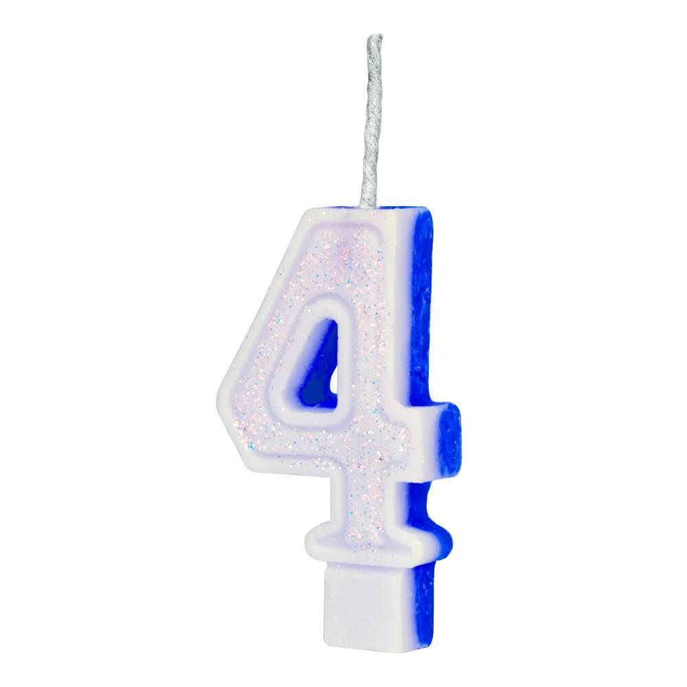 VELA GLITER REGINA Nº4 AZUL