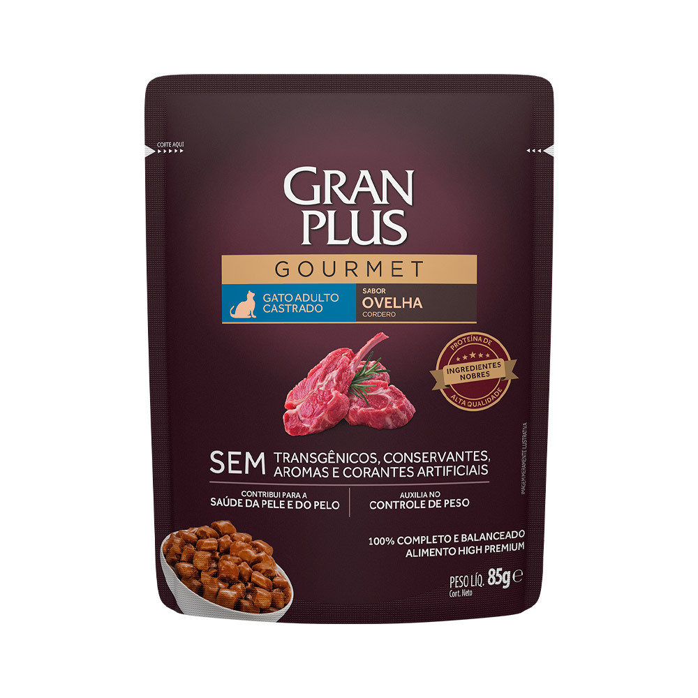 Sachê Granplus Gato Adulto Castrado Ovelha 85g