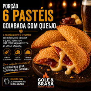 PORCAO 6 PASTEIS GOIABADA COM QUEIJO