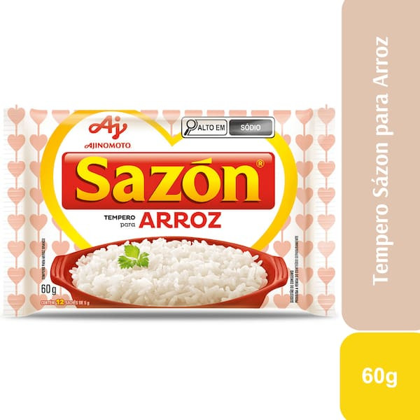 Tempero Branco para Arroz Sazón 60g