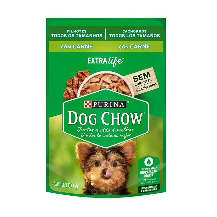 Sachê Dog Chow Filhote Frango Adulto Todos os tamanhos 100g