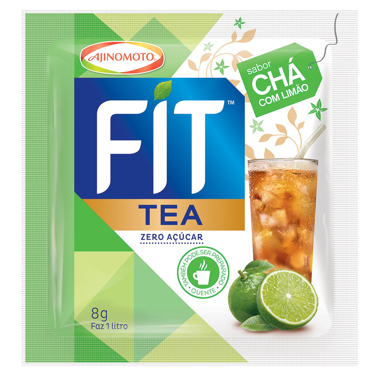 Refresco Fit chá/limão 8g 