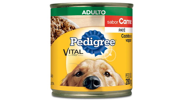 Ração Úmida Pedigree Lata Patê para Cães Adultos 280 g