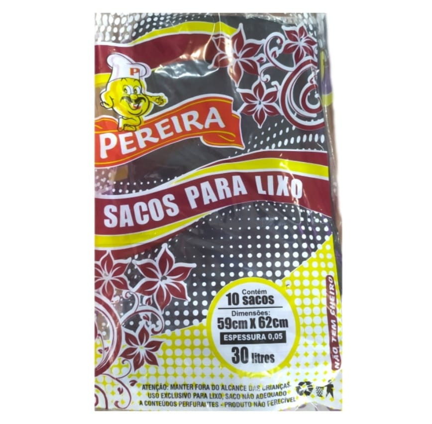 SACO DE LIXO C. PEREIRA - 30L - C/10