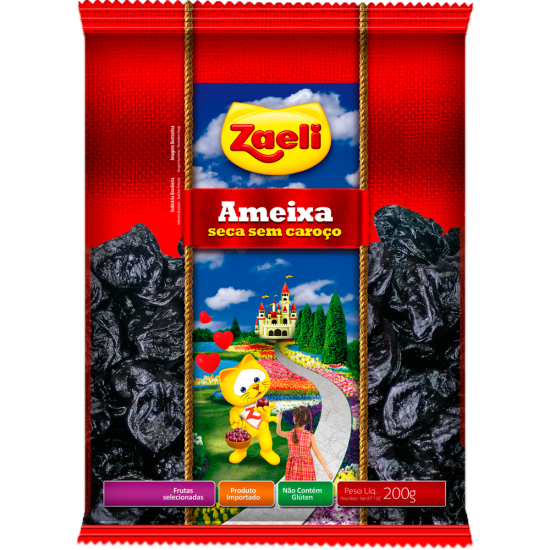 AMEIXA SECA ZAELI S/ CAROÇO 200G