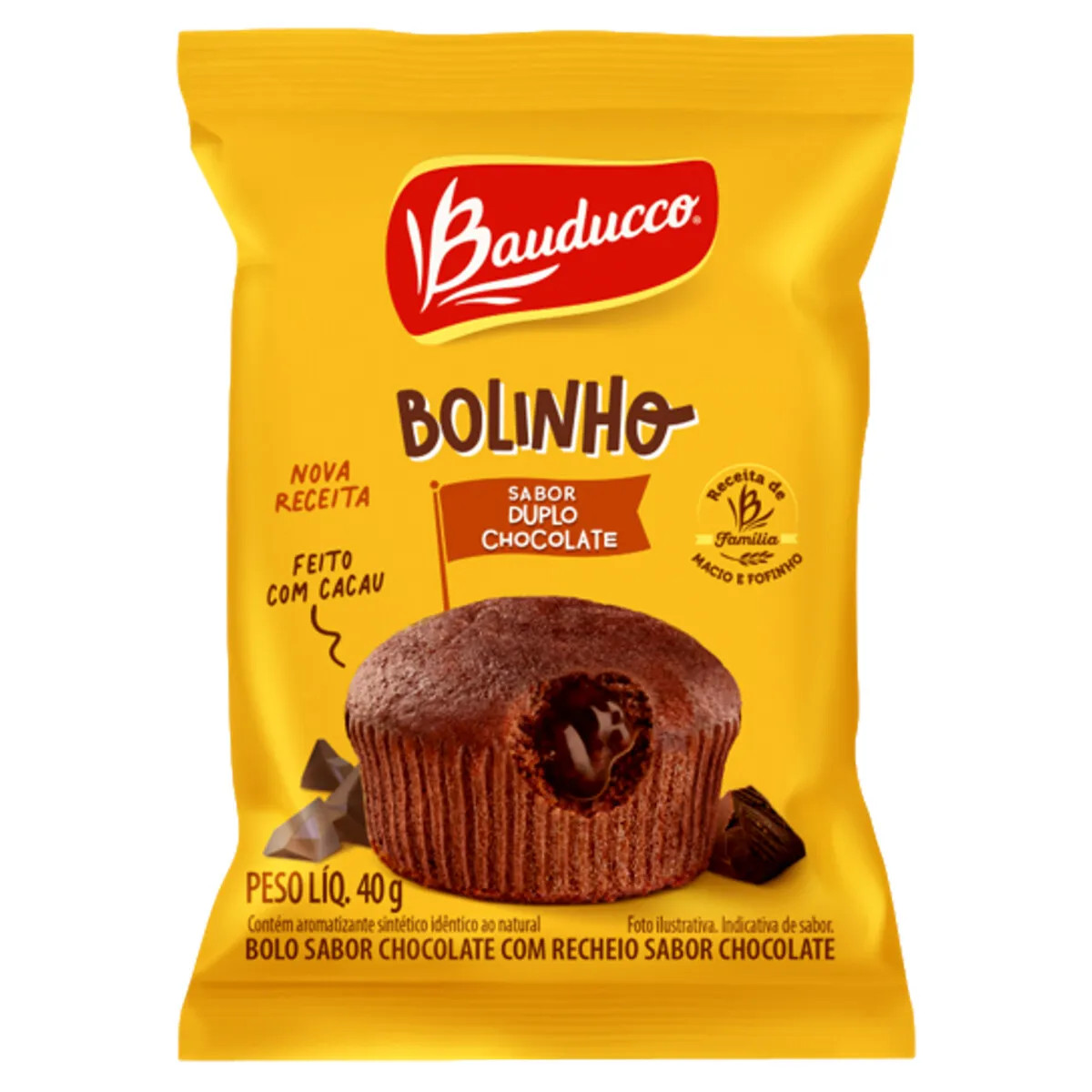 BOLINHO BAUDUCCO DUPLO CHOCOLATE 40G