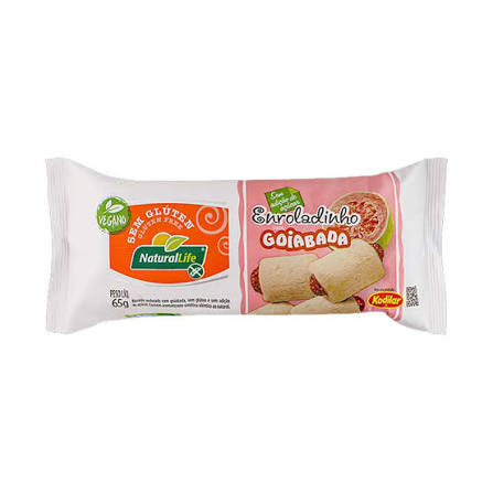 Biscoito Natural Life Enroladinho Goiabada 65g