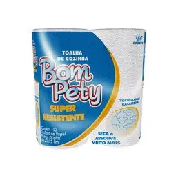 Papel Toalha 2 Rolos (Bom Pety) 2 Rolos