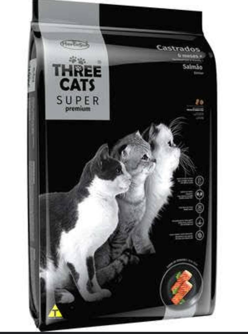Three Cats Super Premium Salmão 15Kg