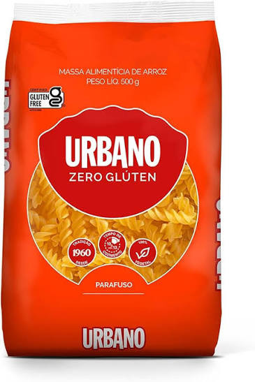 Macarrao Arroz Urbano Zr Glut Parafuso 500g