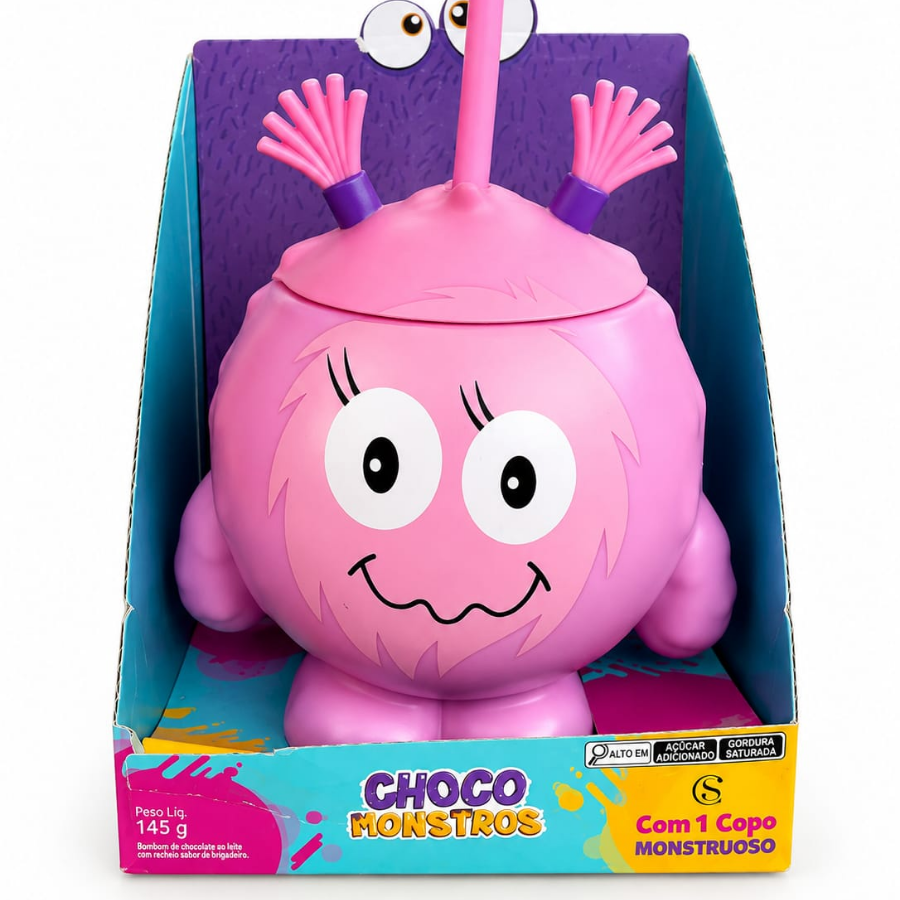COPO CHOCO MONSTROS ROSA