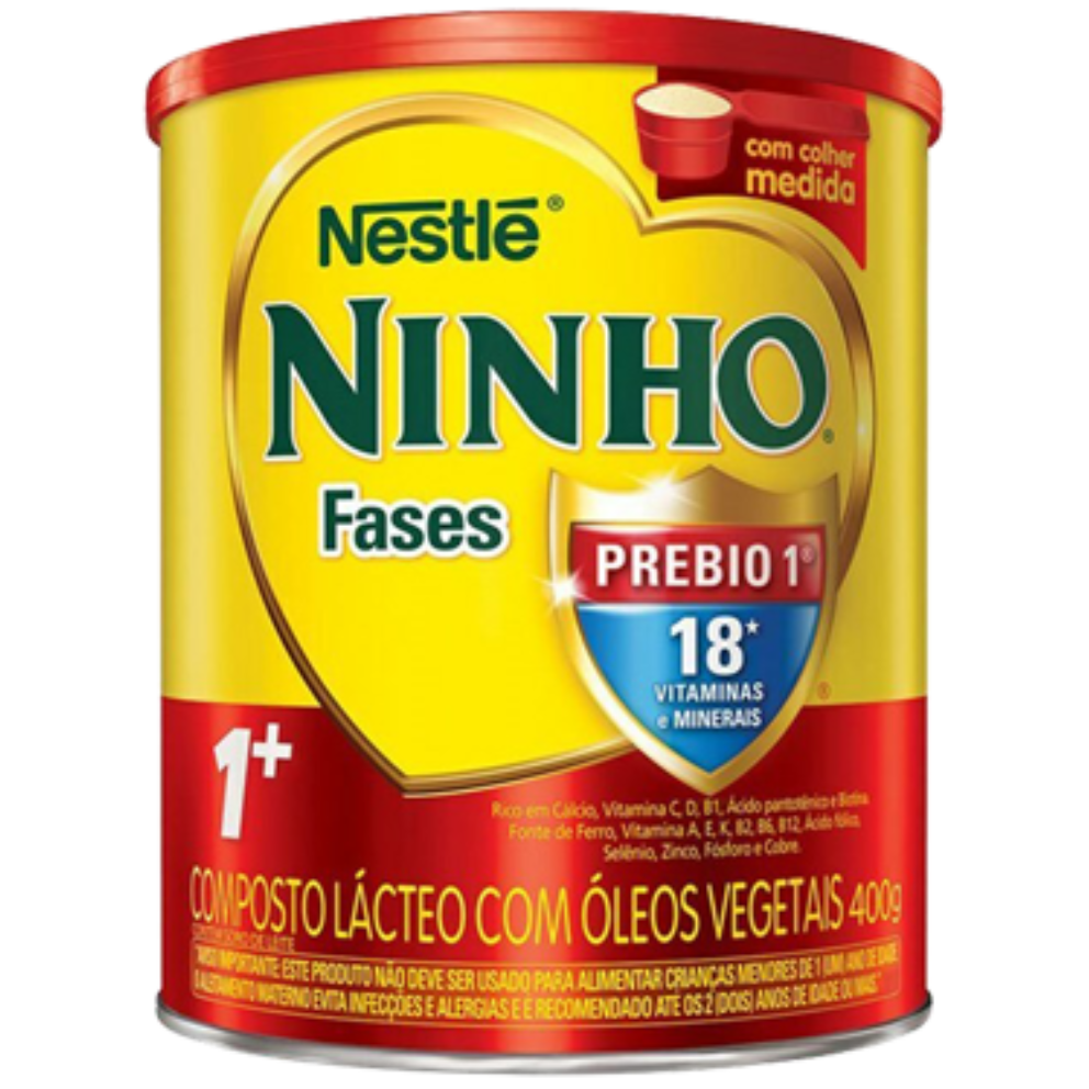 LEITE EM PO NINHO FASES 1+ PREBIO LT400G