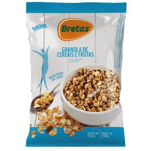Granola de Cereais e Frutas Light Bretas 250g