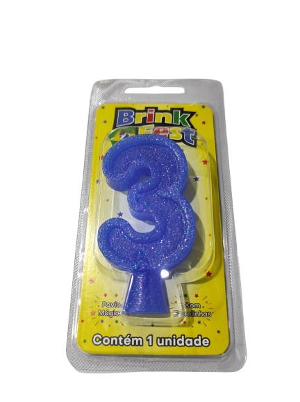 Vela brink fest n 3 azul 