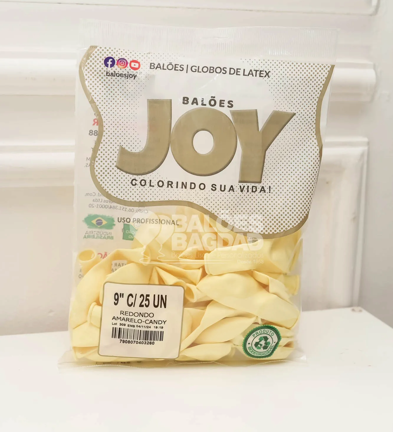 BALAO N°9 AMARELO CANDY JOY