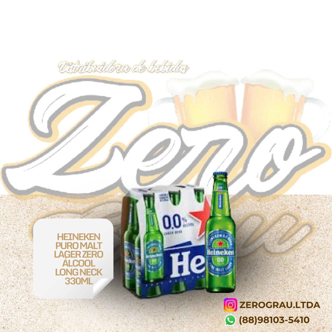 CERVEJA HEINEKEN 0.0% LONG NECK 330ML