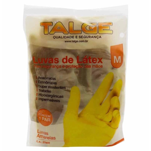 LUVAS DE LÁTEX TALGE TAM. M AMARELA