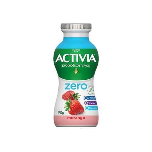 Iogurte Líquido de Morango Zero Lactose Activia 170g