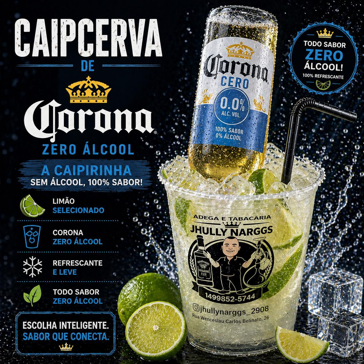 CAIPCERVA CORONA ZERO ALCOOL 700ML 
