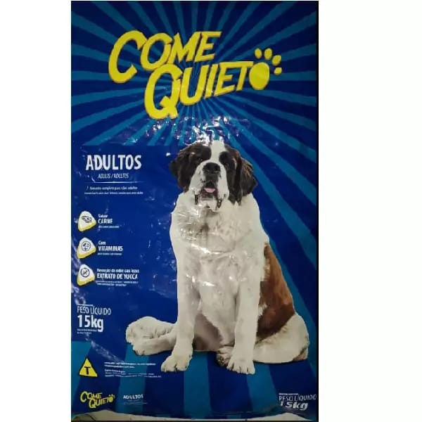 RAÇÃO COME QUIETO CÂES ADULTOS