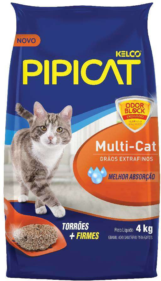 Areia Multicat Pipicat 4kg 
