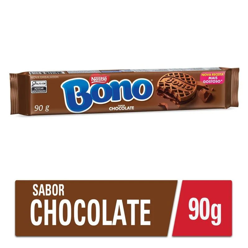 BISCOITO RECHEADO DE CHOCOLATE BONO  90G