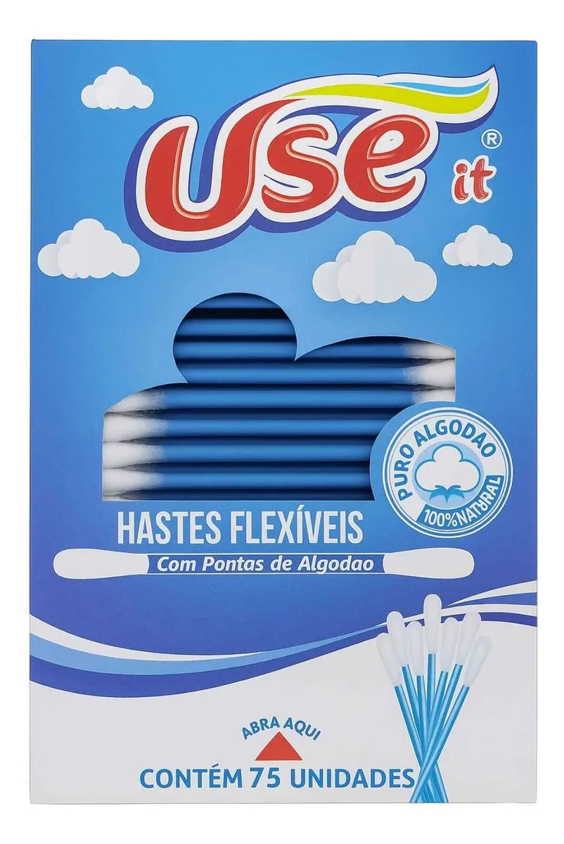 Haste Flexível Use It Caixa Com 75 Unidades Hastes Flexiveis