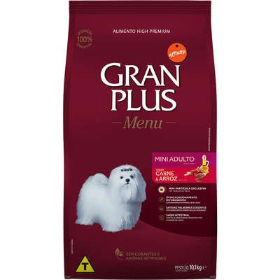 Ração Affinity PetCare GranPlus Menu Carne e Arroz para Cães Adultos Mini 10,1kg