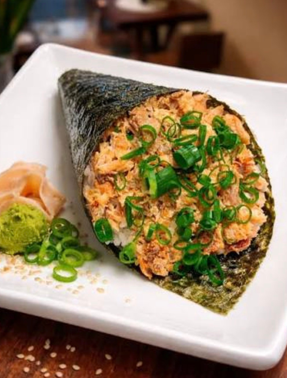 Temaki salmão grelhado 