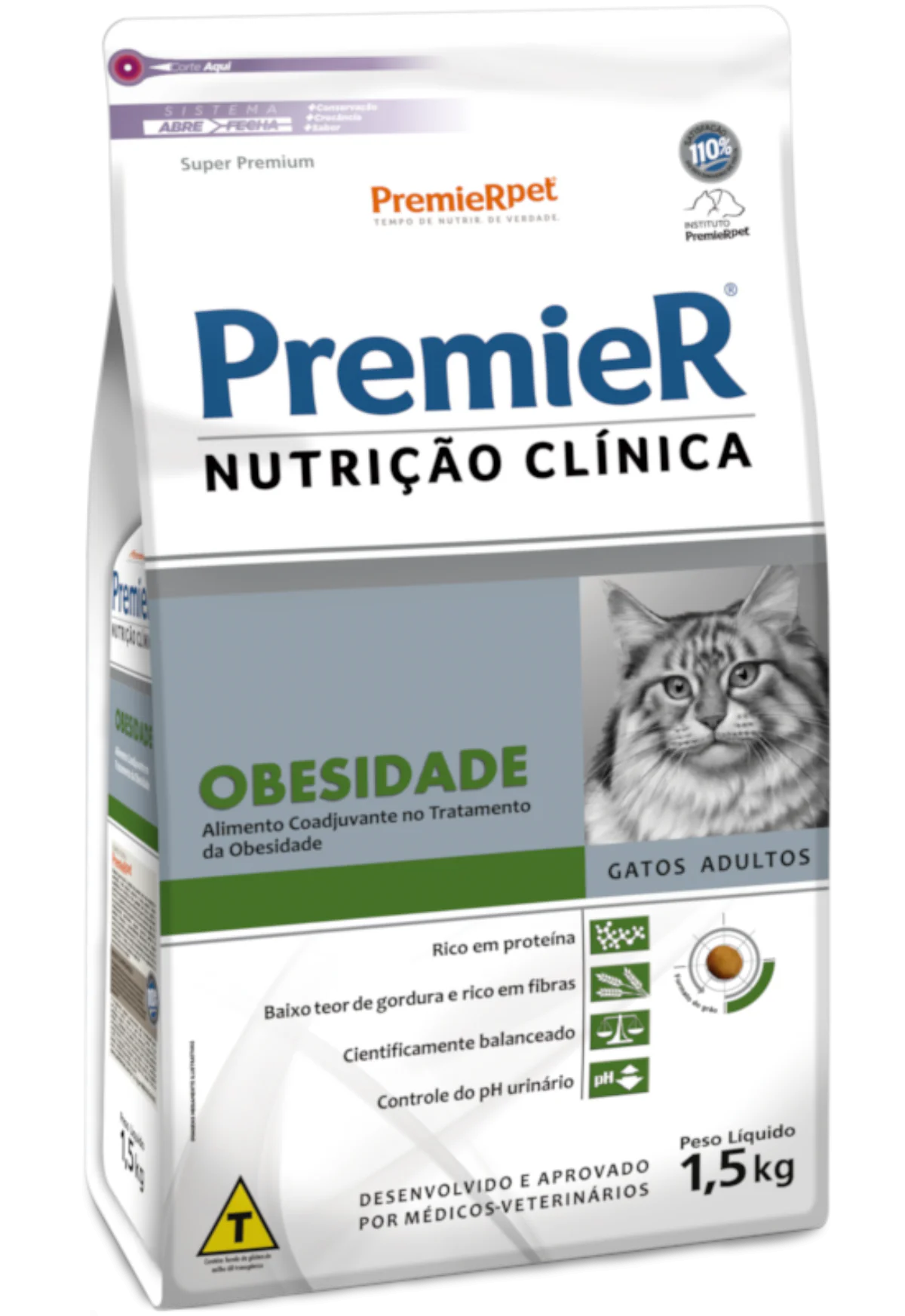PremieR Nutrição Clínica Obesidade Gatos 1,5kg