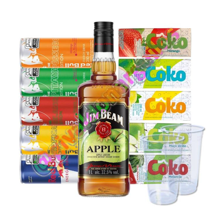 Combo Jim Beam Apple 1L + Red Bull