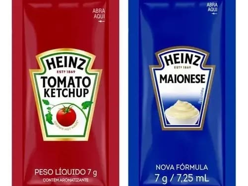 QUERO 5 SACHÊS DE MAIONESE E 5 SACHÊS DE KETCHUP HEINZ