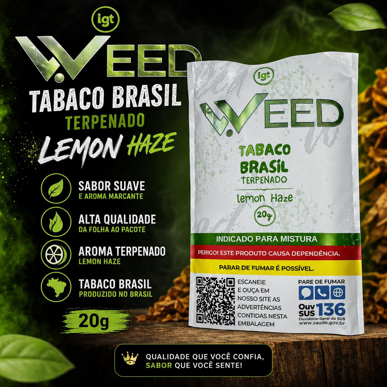 TABACO VEED LEMON HASE 20G