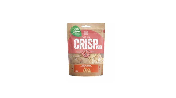 Snack Natural Crisp Iscas de Frango para Gatos 20g