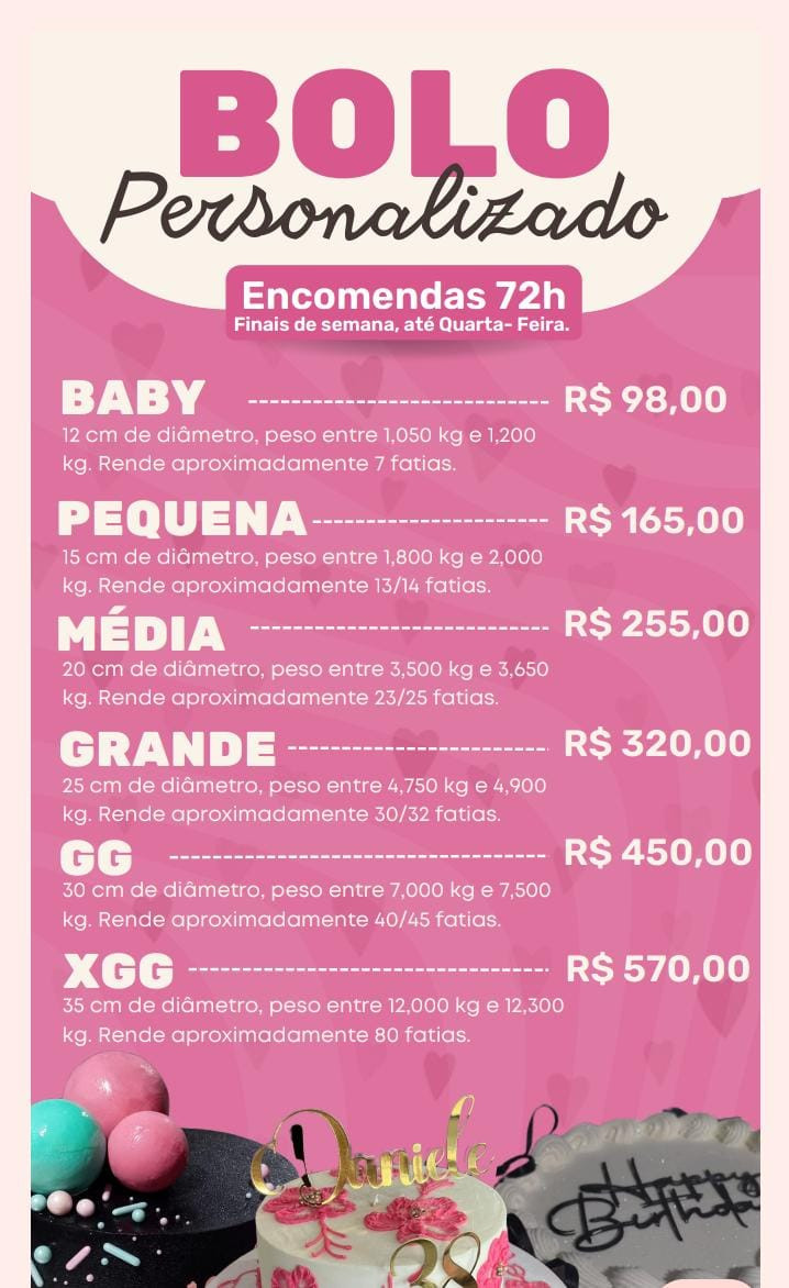 TAMANHOS CAKE TOOPER DECORADOS 