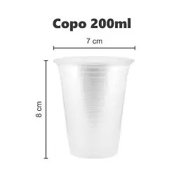 Copo Descartavel 200ml Un