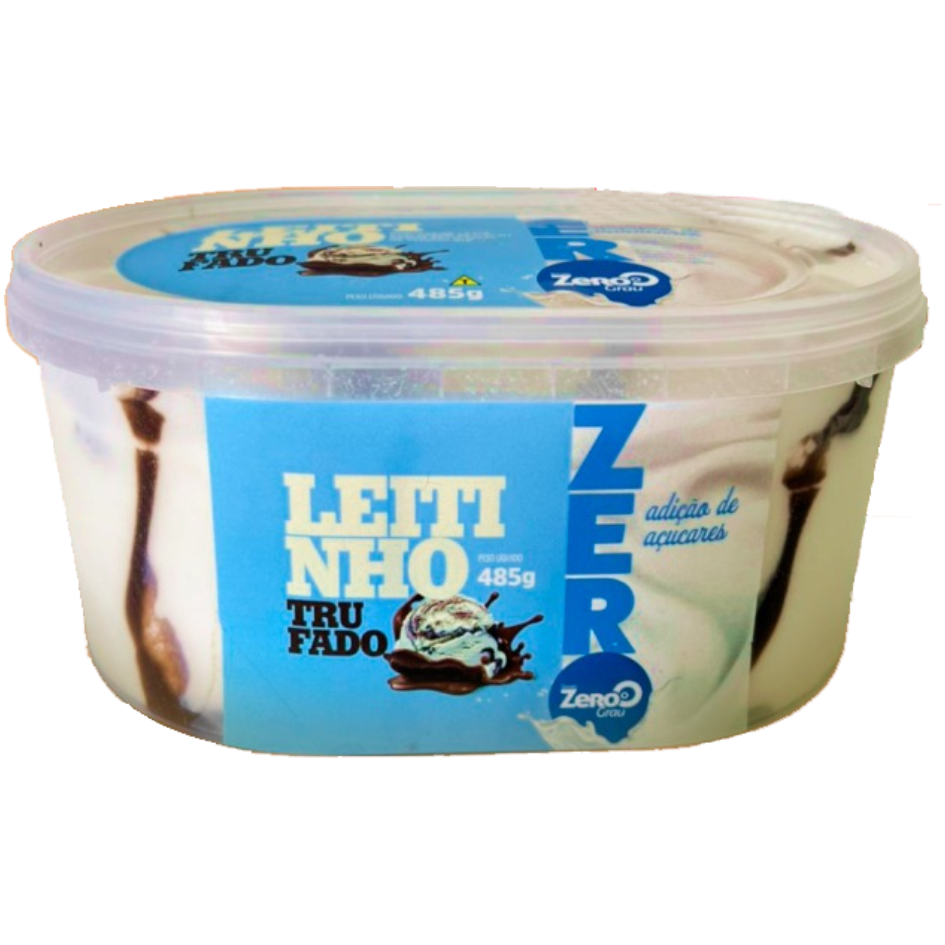 SORVETE ZERO GRAU LEITINHO TRUFADO ZERO AÇUCAR 485G