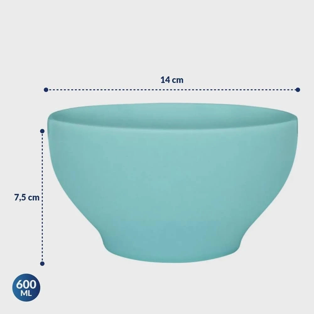 TIGELA PORCELANA 600ML AZUL CLARO