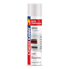 Tinta Spray Branco Fosco Alta Temp 350ml/215g - Chemicolor