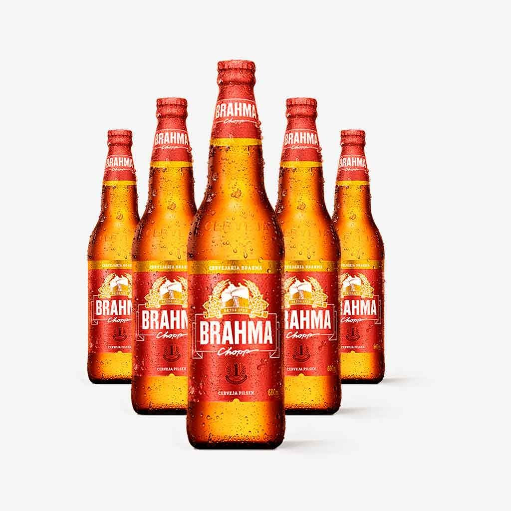 CERVEJA BRAHMA CHOPP GF 600ML APENAS O LIQUIDO PACK 12 UN
